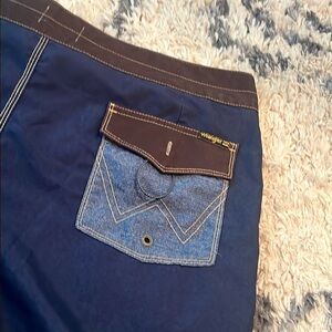 Billabong Wrangler Denim print Blue Men's Board Shorts - 34 ⭐️RARE⭐️